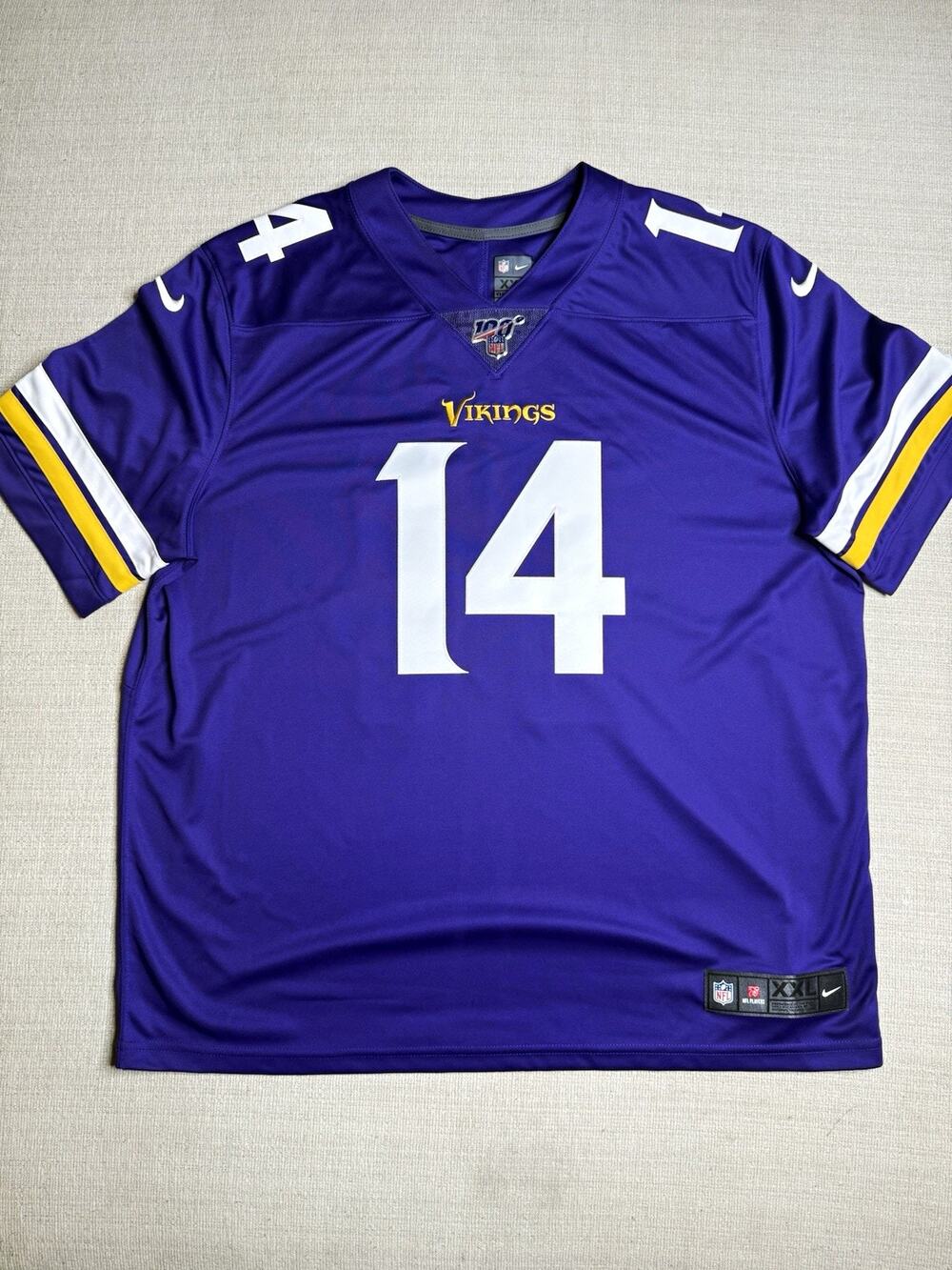 Nike Minnesota Vikings Stefon Diggs #14 On Field Dri-FIT Jersey Men's 2XL